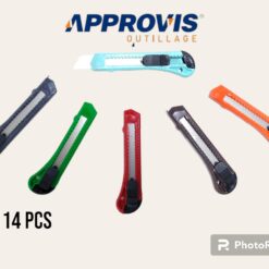 Cutter plast S/pochette gm coul (B/140pcs) **