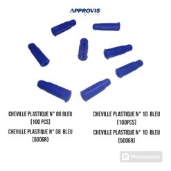 Cheville plastique N° 08 bleu (100pcs) **