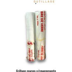 Grillage macon P/revetement 10mm X 100m x 1m  blanc **